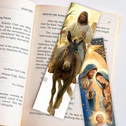 Jesus Christian Bookmarks – Set of 32 Inspirational Bible Bookmarks for Faith, Study & Christian Gifts